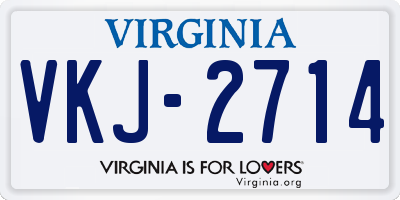 VA license plate VKJ2714