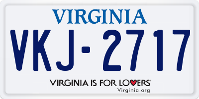 VA license plate VKJ2717