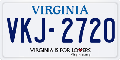 VA license plate VKJ2720