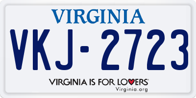 VA license plate VKJ2723