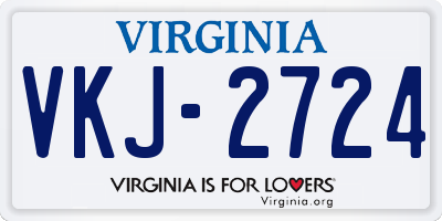 VA license plate VKJ2724