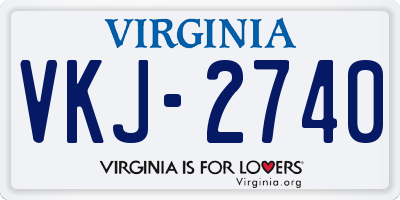 VA license plate VKJ2740