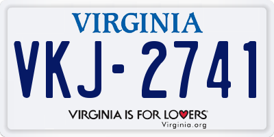 VA license plate VKJ2741