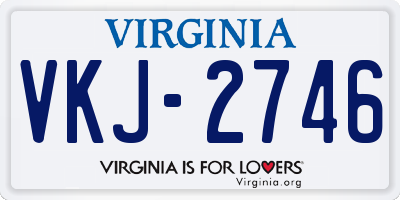 VA license plate VKJ2746