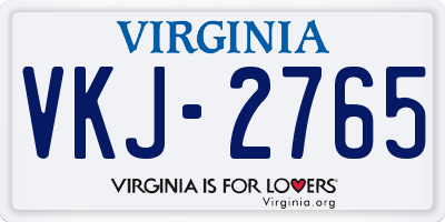 VA license plate VKJ2765