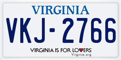 VA license plate VKJ2766