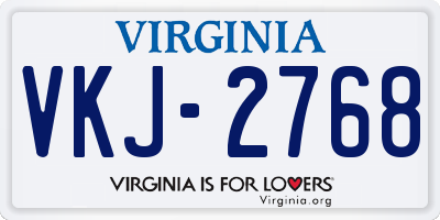 VA license plate VKJ2768