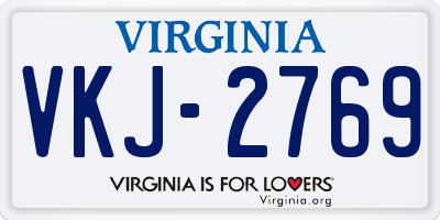 VA license plate VKJ2769