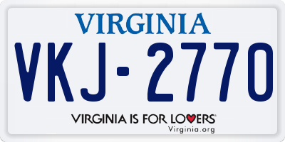 VA license plate VKJ2770