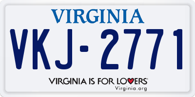 VA license plate VKJ2771