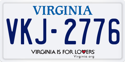 VA license plate VKJ2776
