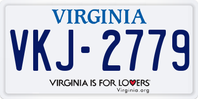 VA license plate VKJ2779