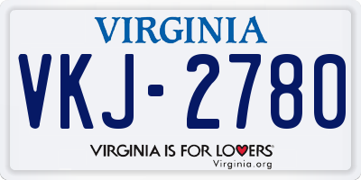 VA license plate VKJ2780