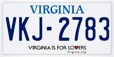 VA license plate VKJ2783