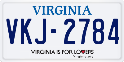 VA license plate VKJ2784