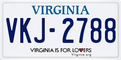 VA license plate VKJ2788