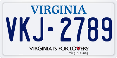 VA license plate VKJ2789