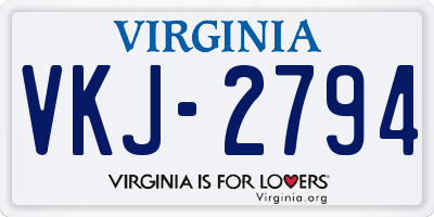 VA license plate VKJ2794