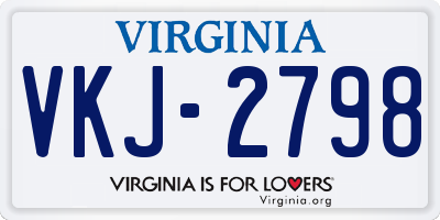 VA license plate VKJ2798
