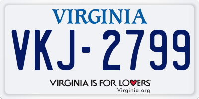 VA license plate VKJ2799