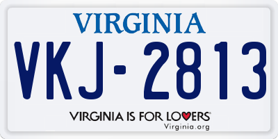 VA license plate VKJ2813