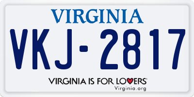 VA license plate VKJ2817