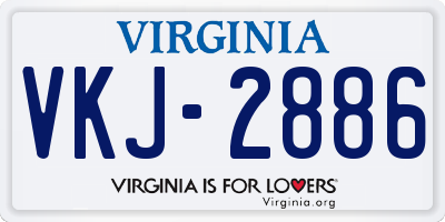 VA license plate VKJ2886
