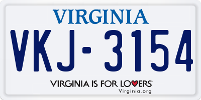 VA license plate VKJ3154