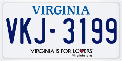 VA license plate VKJ3199