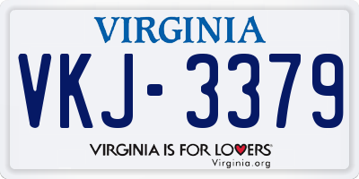 VA license plate VKJ3379