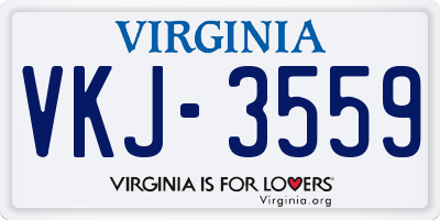 VA license plate VKJ3559