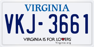VA license plate VKJ3661