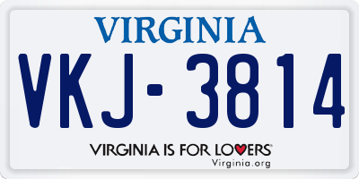 VA license plate VKJ3814