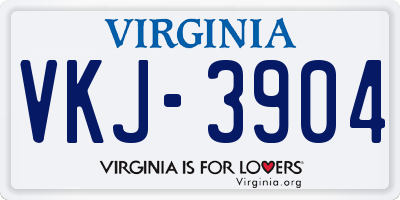 VA license plate VKJ3904