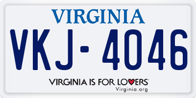 VA license plate VKJ4046