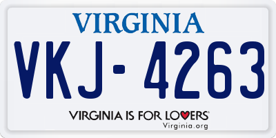 VA license plate VKJ4263