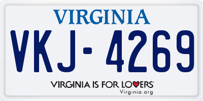 VA license plate VKJ4269
