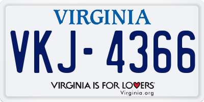 VA license plate VKJ4366