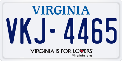 VA license plate VKJ4465