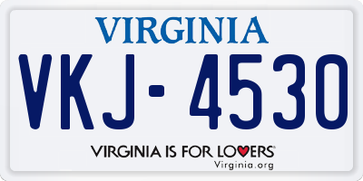 VA license plate VKJ4530