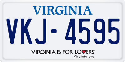 VA license plate VKJ4595
