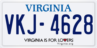 VA license plate VKJ4628