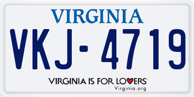 VA license plate VKJ4719