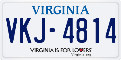 VA license plate VKJ4814