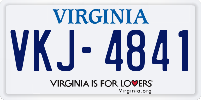 VA license plate VKJ4841