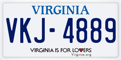 VA license plate VKJ4889