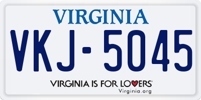 VA license plate VKJ5045