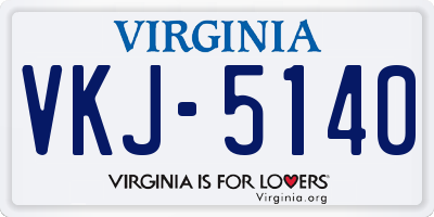 VA license plate VKJ5140
