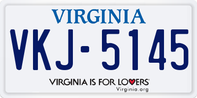 VA license plate VKJ5145