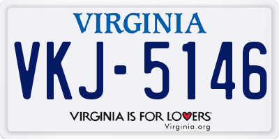 VA license plate VKJ5146